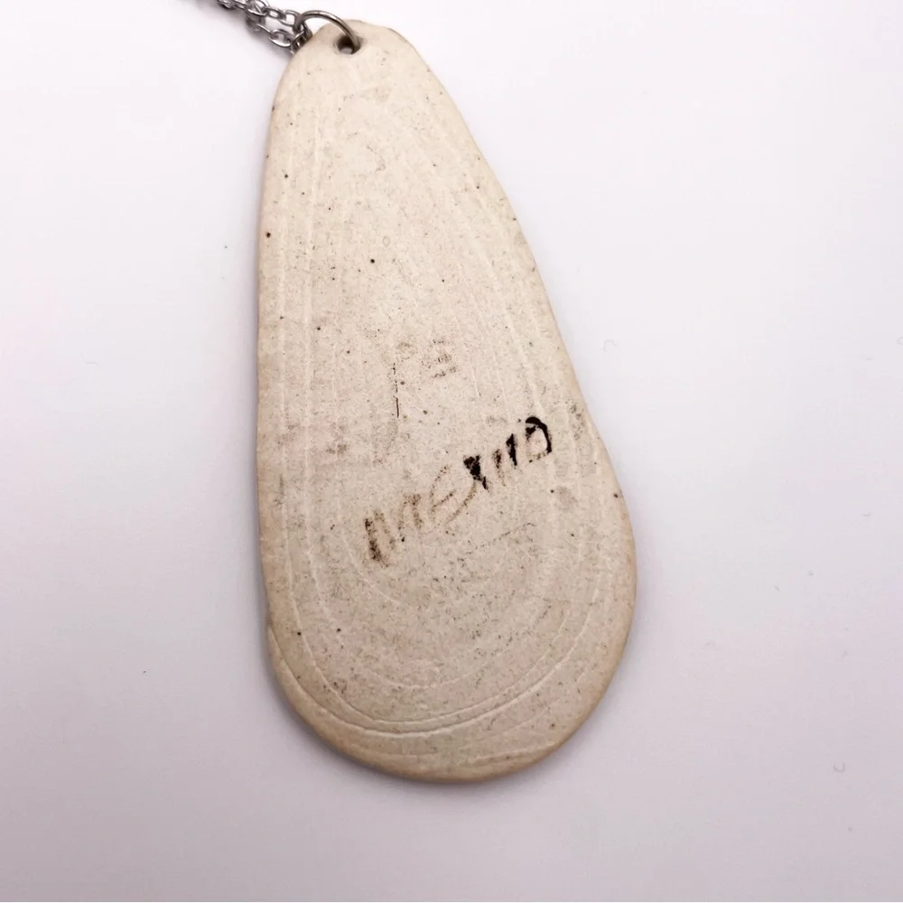 Ken Edwards Signed Clay/Pottery Tonalá Handmade One of a Kind Bird Pendant - Picture 3 of 4